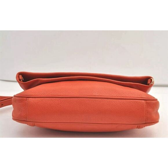 Authentic TORY BURCH Vintage Amanda Leather Shoulder Crossbody Bag Orange 9019J - Picture 9 of 16
